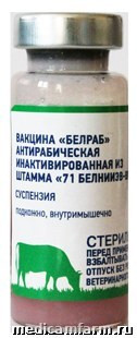 Вакцина "БЕЛРАБ" антирабическая иактивированная из штамма "71 БелНИИЭВ-ВГНКИ", фл. 10 см3 (10 доз)