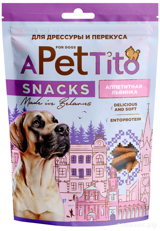 Лакомство-снек для поощрения собак «APetTito» «АППЕТИТНАЯ ЛЬВИНКА», 0,09 кг