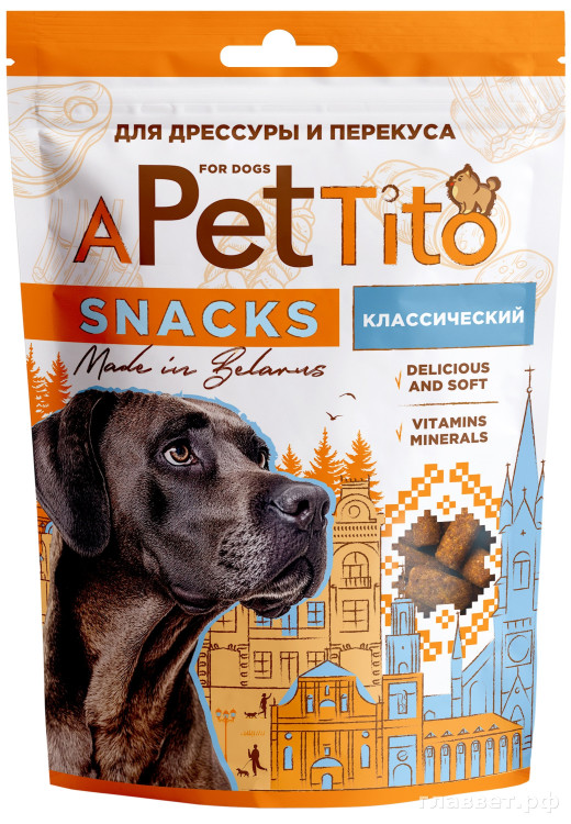 Лакомство-снек для собак «APetTito» «ORIGINAL», 0,09 кг